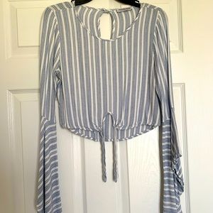 Fashion Nova bell sleeve crop top